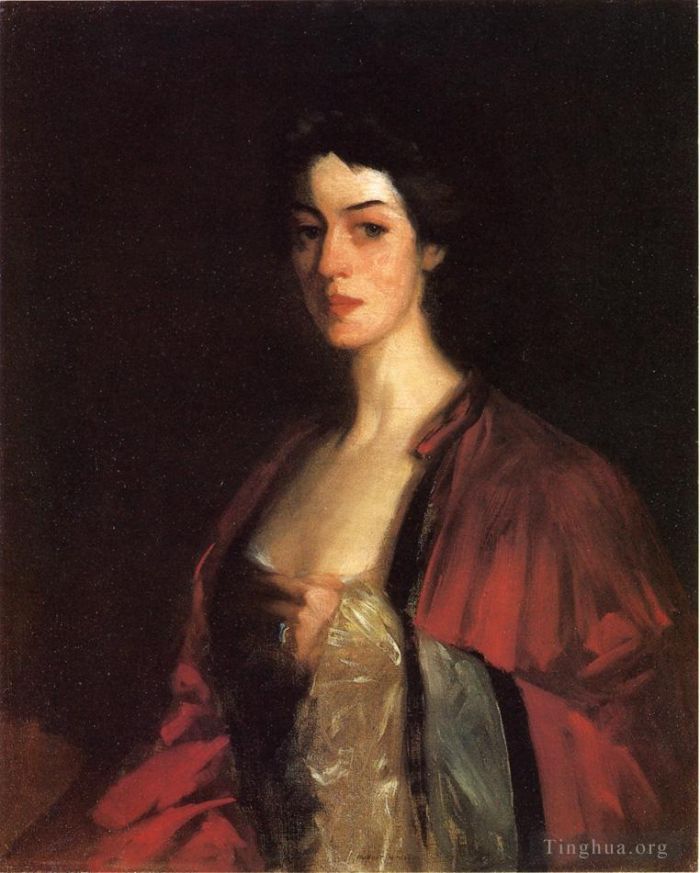 Henri Robert Oil Painting - Portrait of Katherine Cecil Sanford