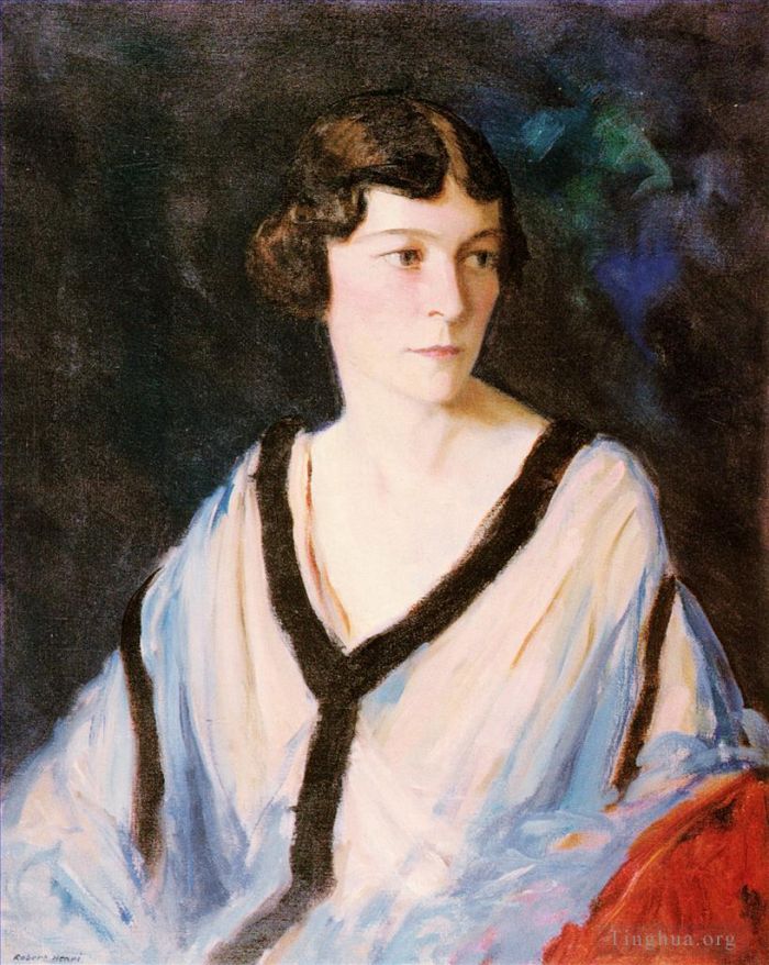 Henri Robert Oil Painting - Portrait of Mrs Edward H Bennett