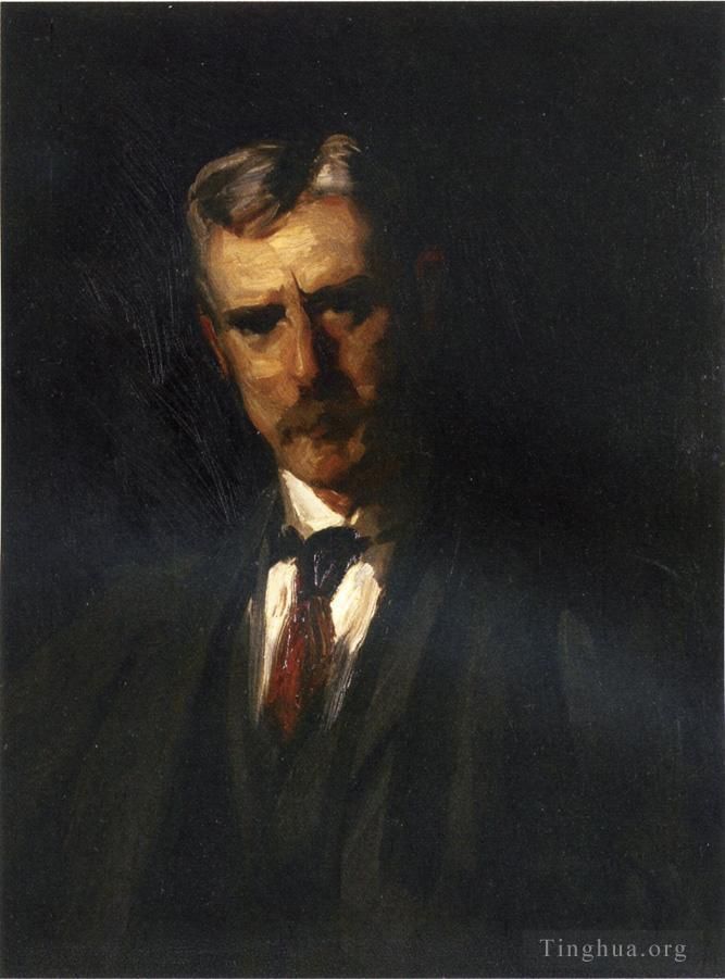 Henri Robert Oil Painting - Portrait of Thomas Anschutz