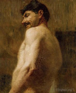 Artist Henri de Toulouse-Lautrec's Work - Bust of a Nude Man