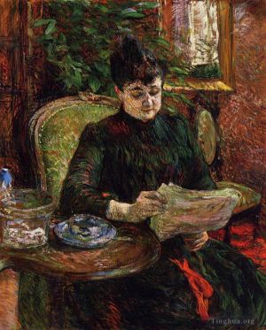Artist Henri de Toulouse-Lautrec's Work - Madame aline gibert 1887
