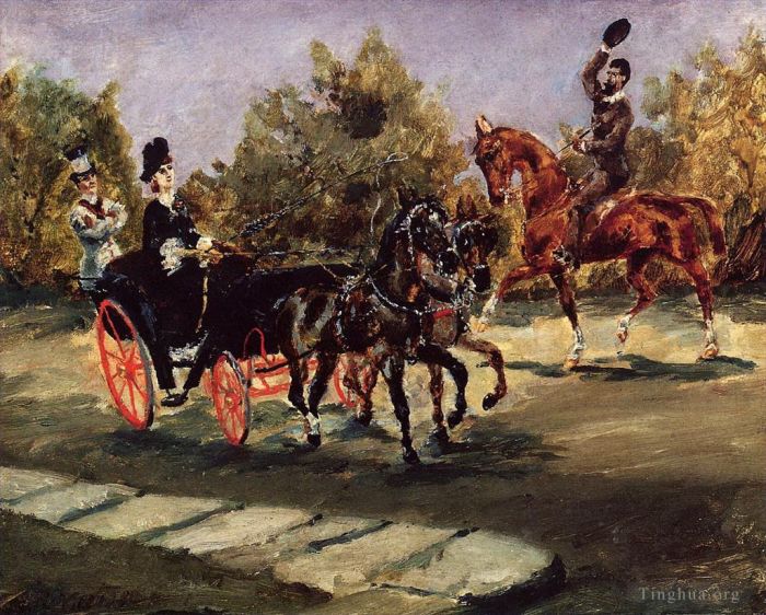 Henri de Toulouse-Lautrec Oil Painting - Nice on the promenade des anglais 1880