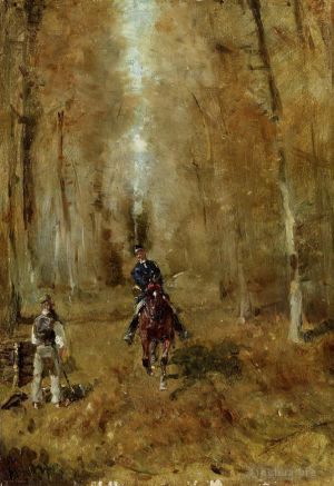 Artist Henri de Toulouse-Lautrec's Work - Prick and woodman 1882