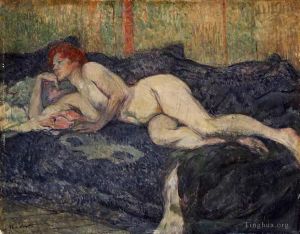 Artist Henri de Toulouse-Lautrec's Work - Reclining nude 1897