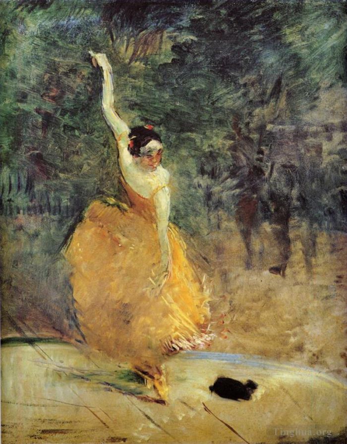 Henri de Toulouse-Lautrec Oil Painting - The spanish dancer 1888