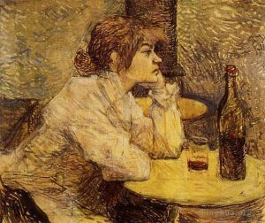 Artist Henri de Toulouse-Lautrec's Work - Hangover aka The Drinker