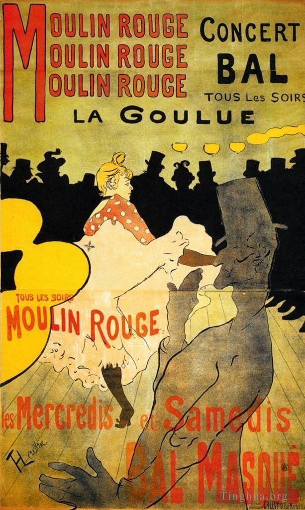 Henri de Toulouse-Lautrec Various Paintings - Moulin Rouge
