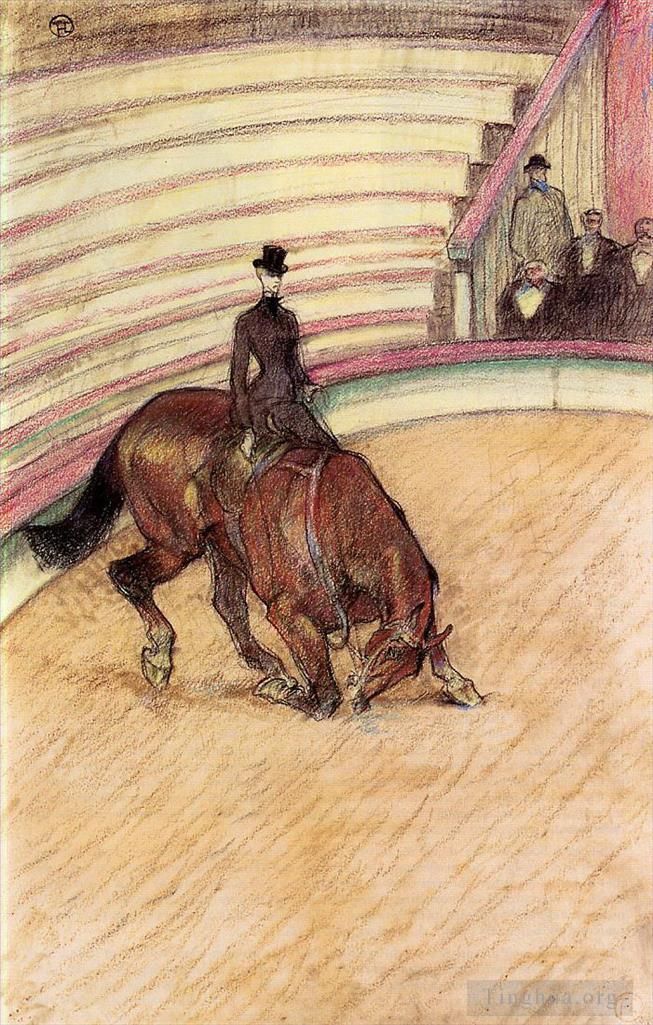Henri de Toulouse-Lautrec Various Paintings - At the circus dressage 1899