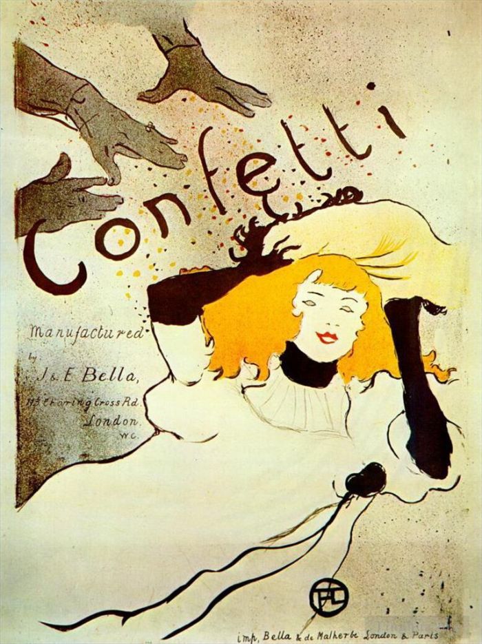 Henri de Toulouse-Lautrec Various Paintings - Confetti 1894