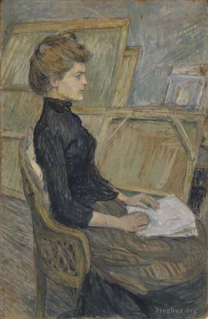 Artist Henri de Toulouse-Lautrec's Work - Helene vary 1889