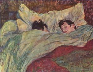 Artist Henri de Toulouse-Lautrec's Work - In bed 1893
