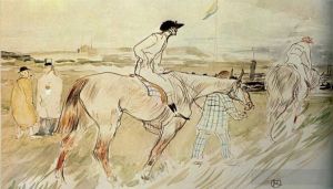 Artist Henri de Toulouse-Lautrec's Work - Is it enough to want something passionately the good jockey 1895