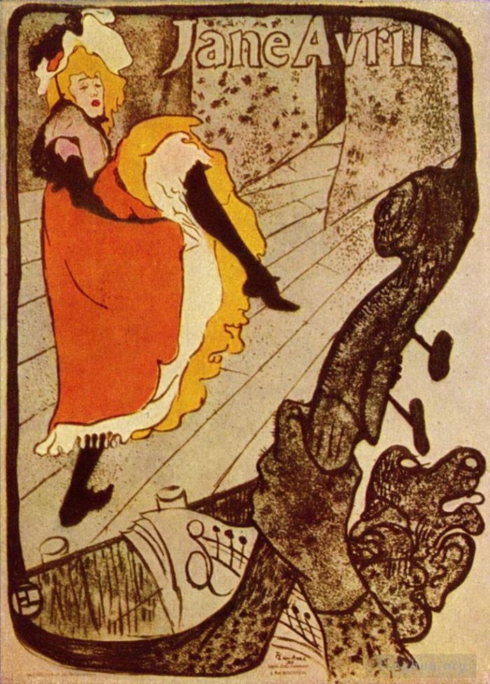 Henri de Toulouse-Lautrec Various Paintings - Jane avril 1893