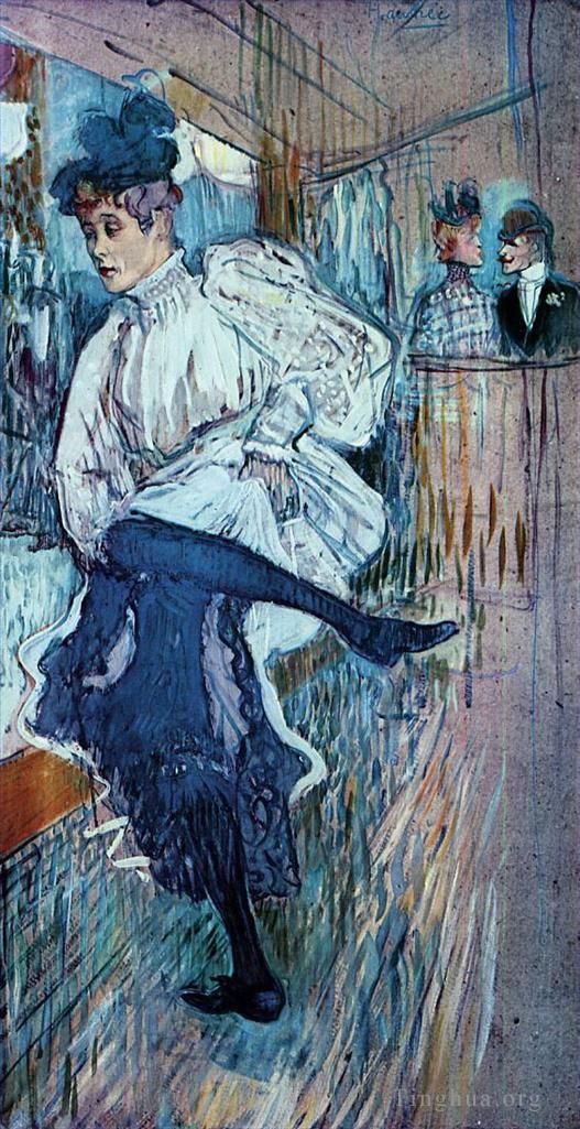 Henri de Toulouse-Lautrec Various Paintings - Jane avril dancing 1891
