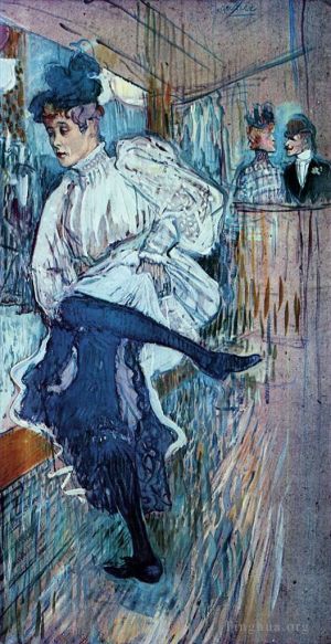 Artist Henri de Toulouse-Lautrec's Work - Jane avril dancing 1891