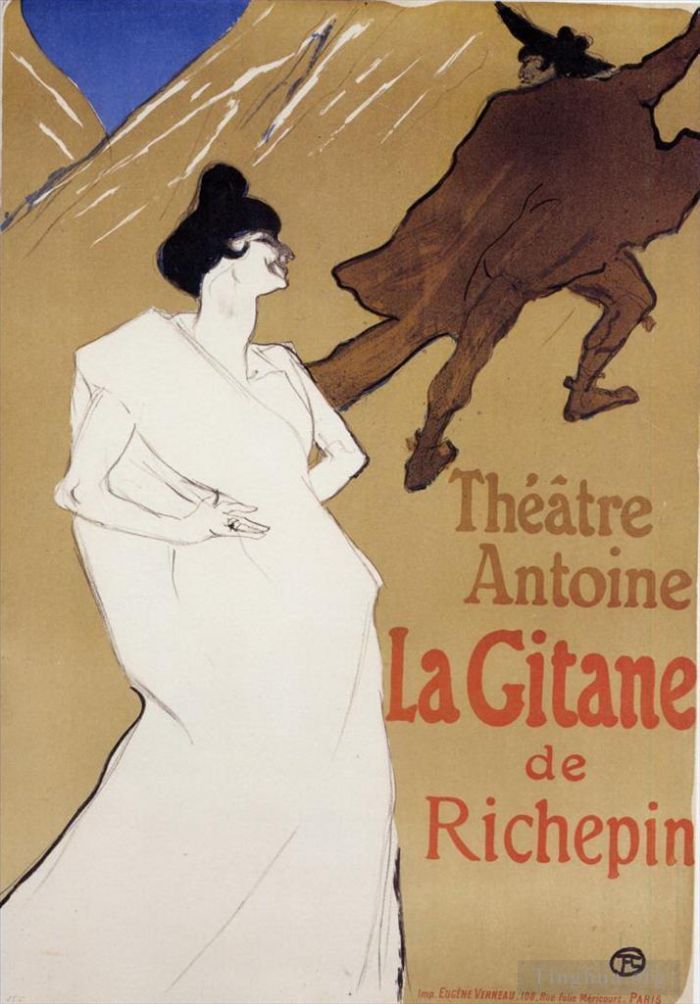 Henri de Toulouse-Lautrec Various Paintings - La gitane the gypsy 1899