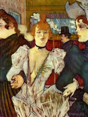 Artist Henri de Toulouse-Lautrec's Work - La Goulue at the Moulin Rouge
