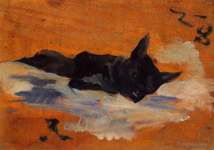 Henri de Toulouse-Lautrec Various Paintings - Little dog 1888
