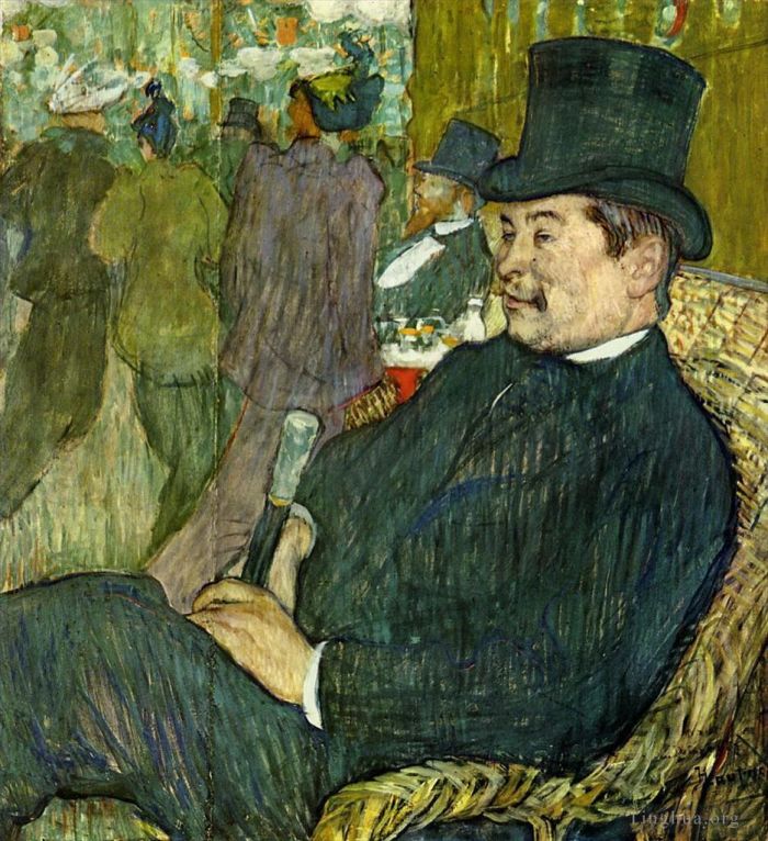 Henri de Toulouse-Lautrec Various Paintings - M delaporte at the jardin de paris 1893