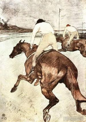 Artist Henri de Toulouse-Lautrec's Work - The jockey 1899