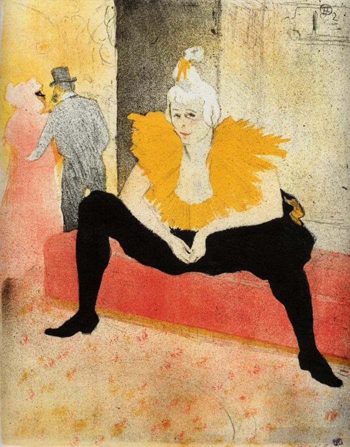 Henri de Toulouse-Lautrec Various Paintings - They cha u kao chinese clown seated 1896