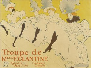 Artist Henri de Toulouse-Lautrec's Work - Troupe de mlle elegantine affiche 1896