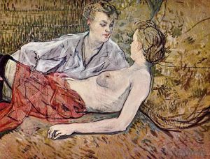 Artist Henri de Toulouse-Lautrec's Work - Two friends 1891