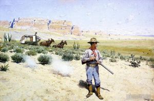 Artist Henry Farny's Work - Defending the Stagecoach