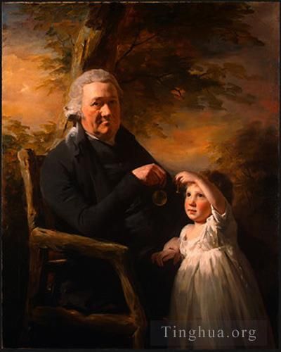 Henry Raeburn Oil Painting - John Tait and His Grandson
