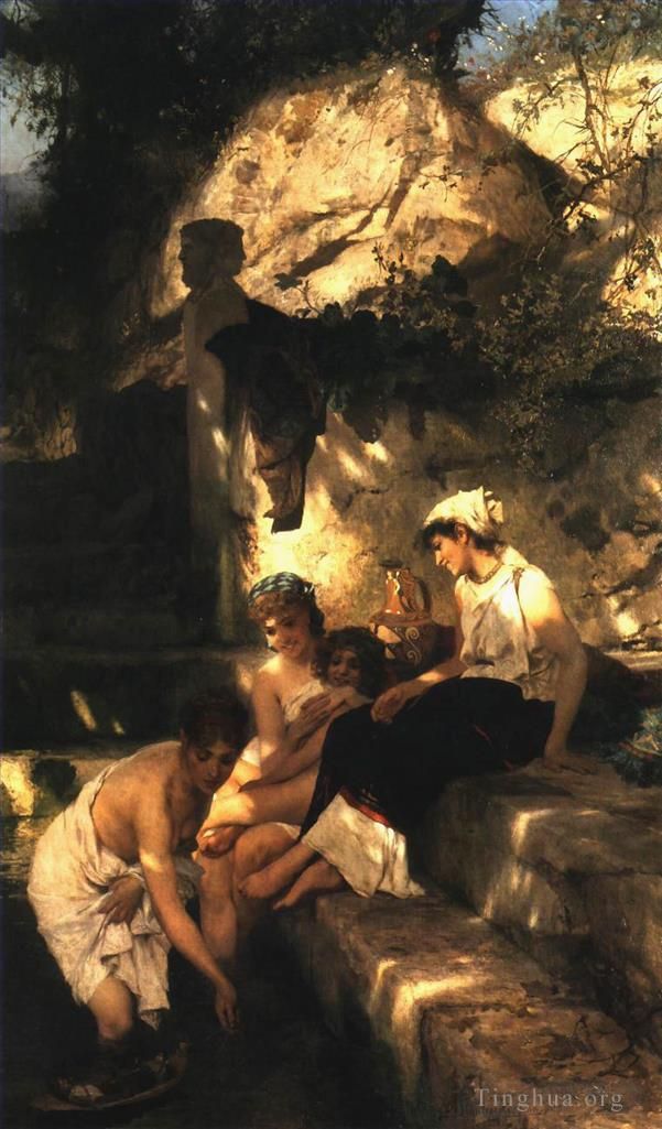 Henryk Siemiradzki Oil Painting - Roman Idyll