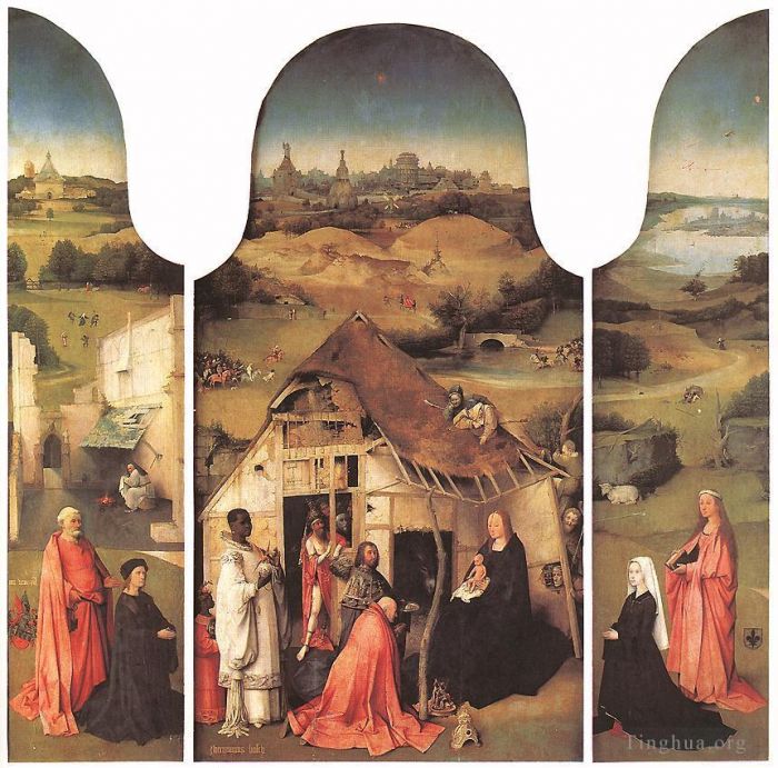 Hieronymus Bosch Oil Painting - Adoration of the Magimoral