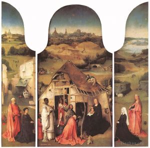 Artist Hieronymus Bosch's Work - Adoration of the Magimoral