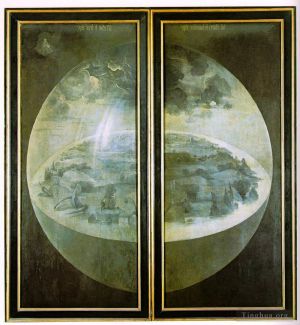 Artist Hieronymus Bosch's Work - Garden of Earthly Delights outer wings of the triptych moral