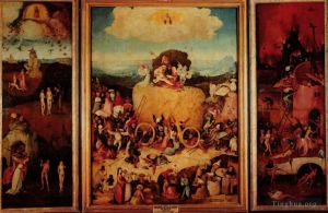 Artist Hieronymus Bosch's Work - The Haywain Triptych