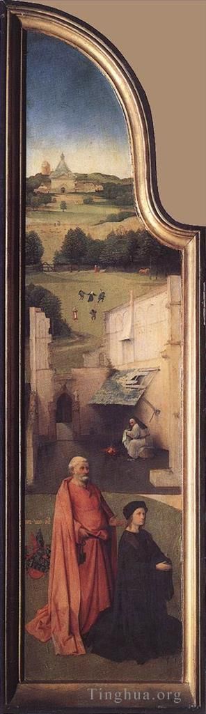 Hieronymus Bosch Oil Painting - St Peter with the Donor moral