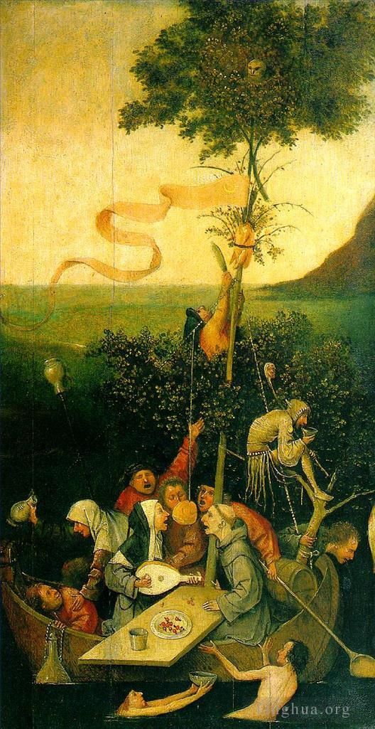 Hieronymus Bosch Oil Painting - The Ship of Foolsmoral