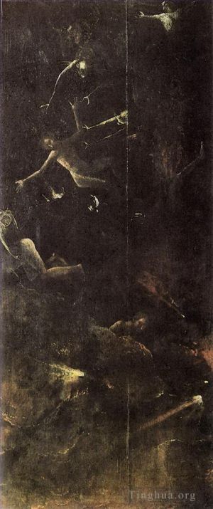 Artist Hieronymus Bosch's Work - Hell fall of the damned 1504
