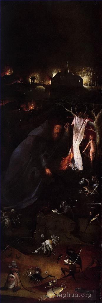 Hieronymus Bosch Oil Painting - Hermit saints triptych left panel