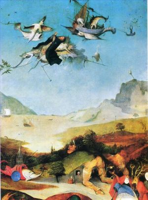Artist Hieronymus Bosch's Work - Temptation of st anthony 1