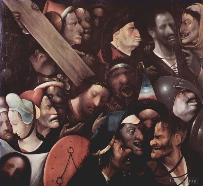 Hieronymus Bosch Oil Painting - The carrying of the cross 1480