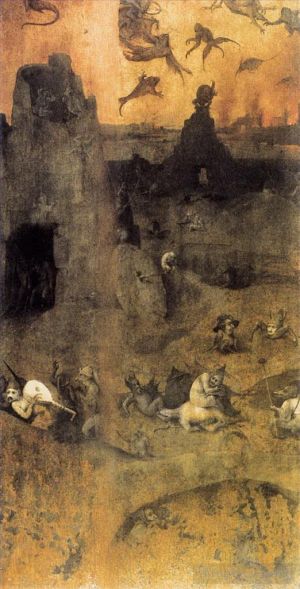 Artist Hieronymus Bosch's Work - The fall of the rebel angels 1504