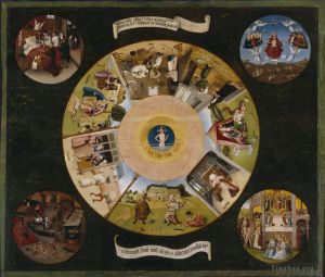 Artist Hieronymus Bosch's Work - The seven deadly sins and the four last things 1485