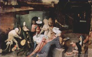 Artist Hieronymus Bosch's Work - The temptation of st anthony 1514