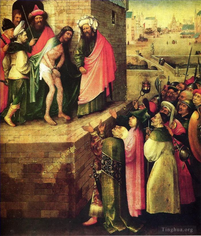 Hieronymus Bosch Oil Painting - This is a human ecce homo