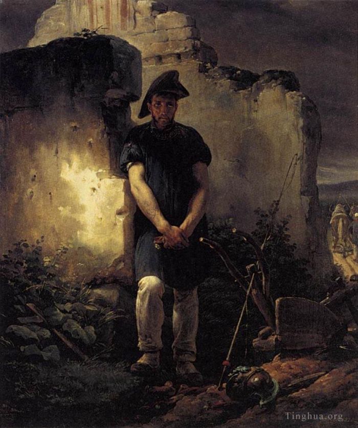 Horace Vernet Oil Painting - Soldier Labourer