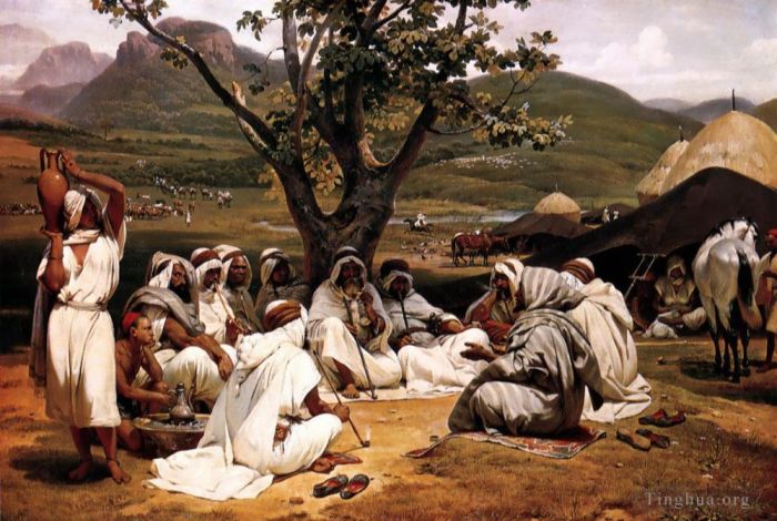 Horace Vernet Oil Painting - The Arab Taleteller