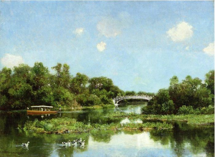 Hugh Bolton Jones Oil Painting - South End of Wooded Island aka View of Transportation Terrace