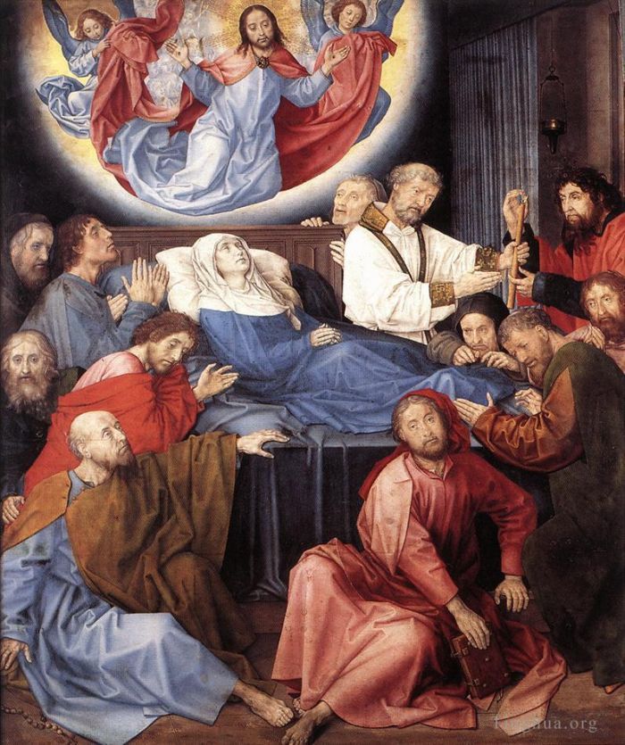 Hugo van der Goes Oil Painting - The Death Of The Virgin