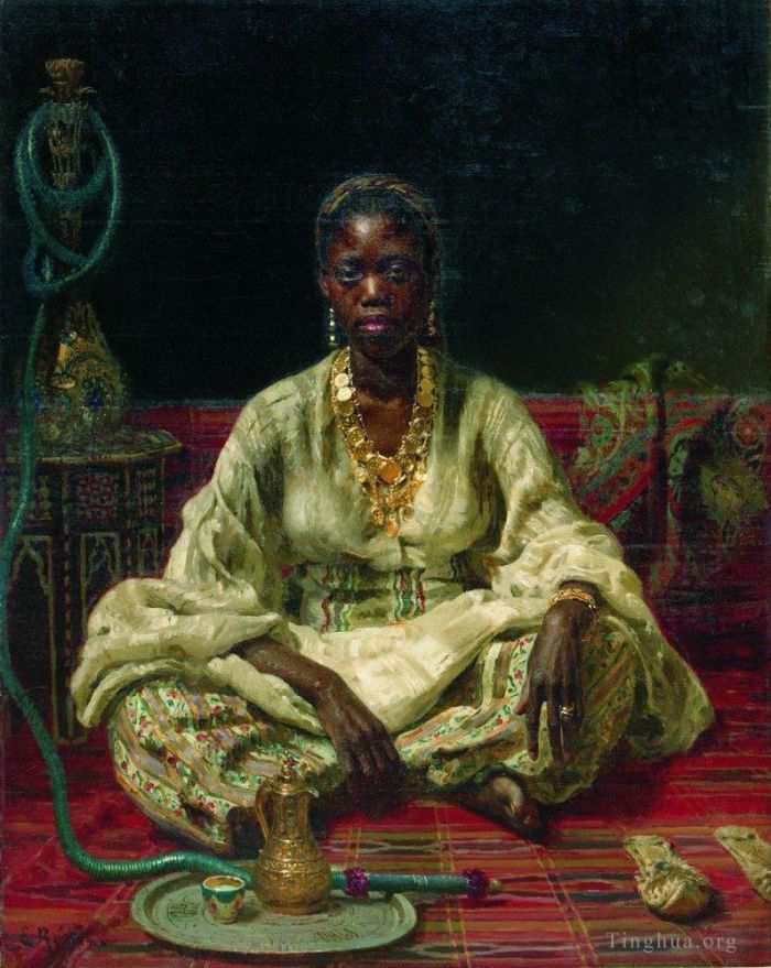 llya Yefimovich Repin Oil Painting - Negress 1876