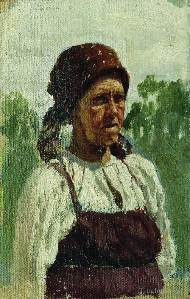 llya Yefimovich Repin Oil Painting - Old woman